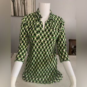 Merona Hexagonal Green and Black Dress